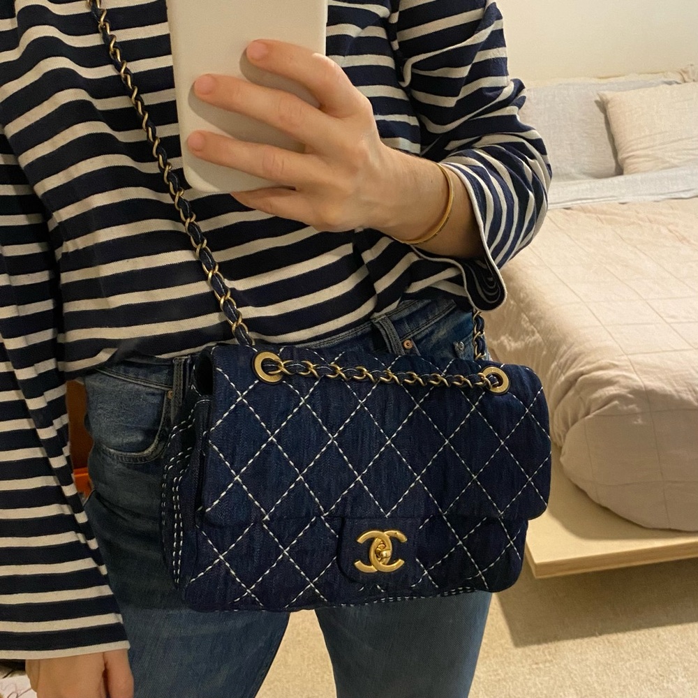 CHANEL Spring Summer 2020 Denim Classic Flap Bag